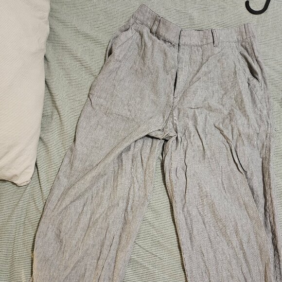 Blue and white Striped cotton Uniqlo pants US 6 - Picture 3 of 4